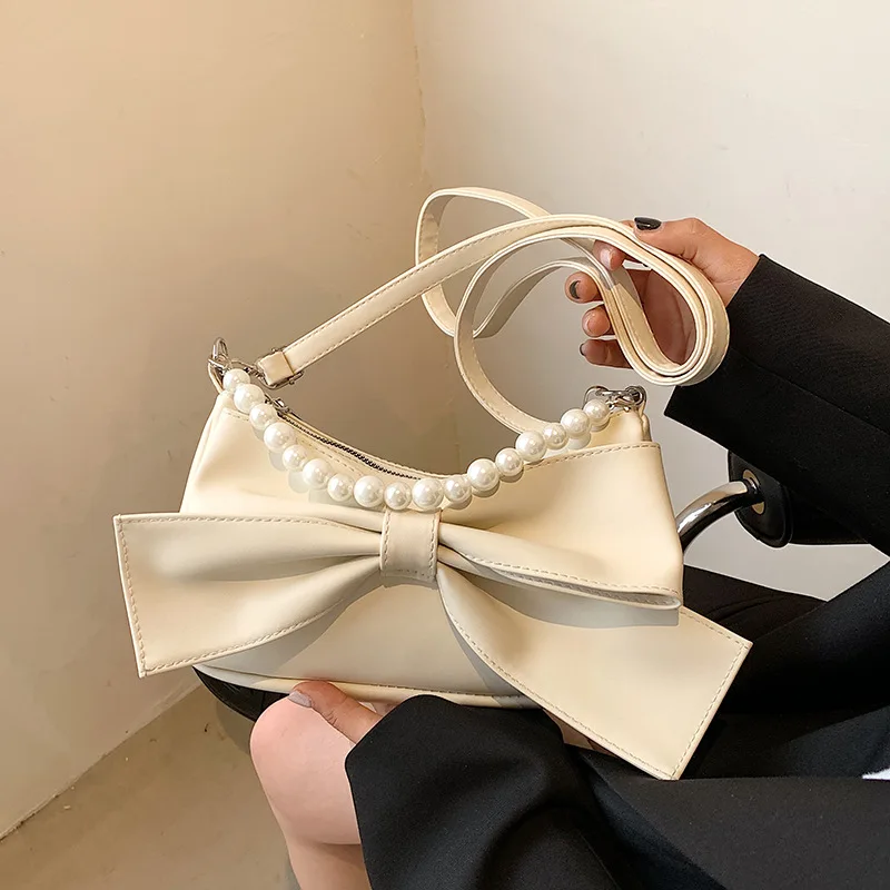

Women Bags Summer 2021 Fashion Clutch Bow Shoulder Bags Temperament Envelope Bag Pearl Crossbody Bag Purses Handbags Satchels