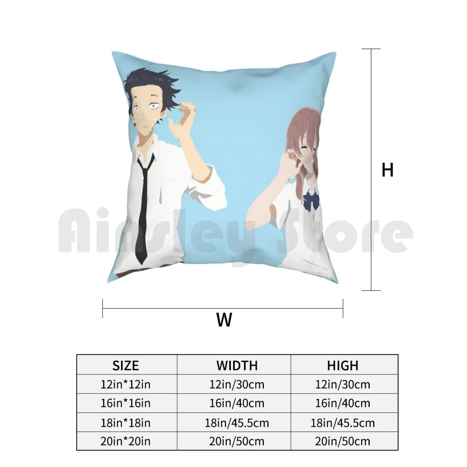 Koe No Katachi-Бесшумная Подушка с надписью &quotA&quot &quotлучшая парная Подушка&quot рисунком