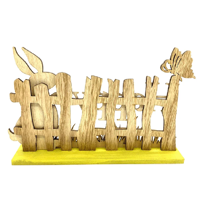 

Happy Easter" Wooden Ornaments Simple Rabbit Decoration Crafts For Home Decoration Craft Gifts BDF99