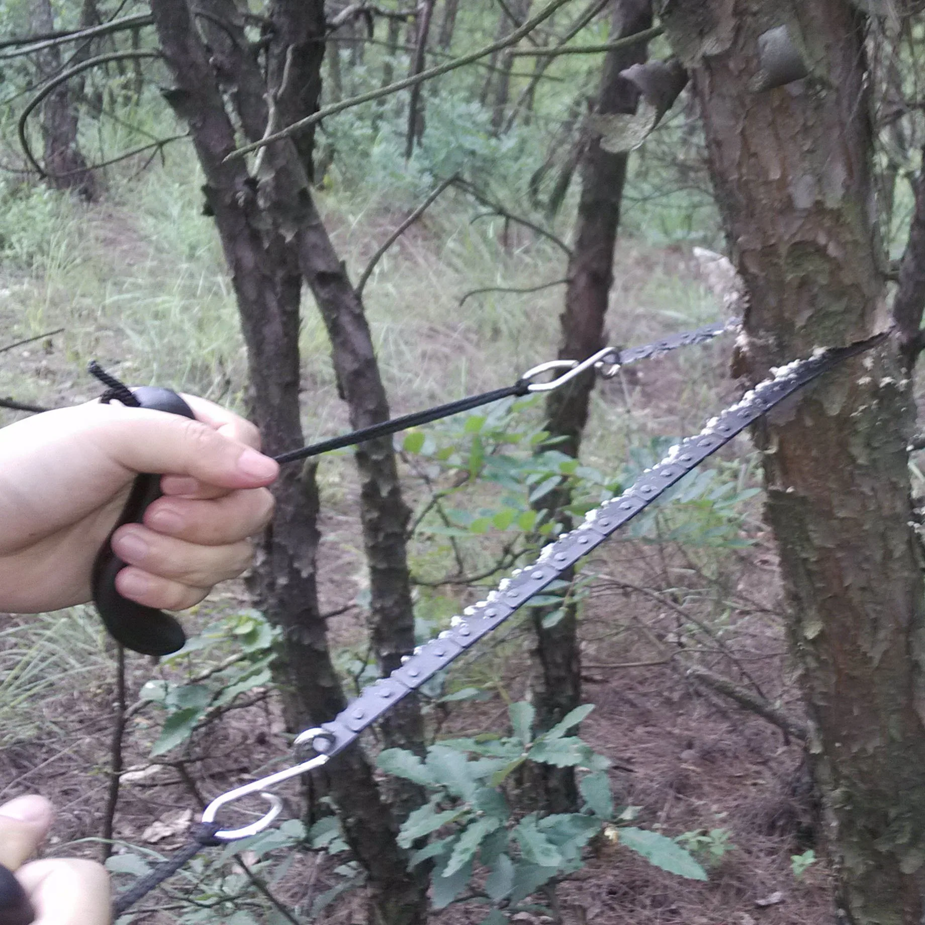 

Folding Chain Saw Jagged Chainsaw Manual Steel Wire Saw Hand Camping Hiking Hunting Emergency Survival Tool