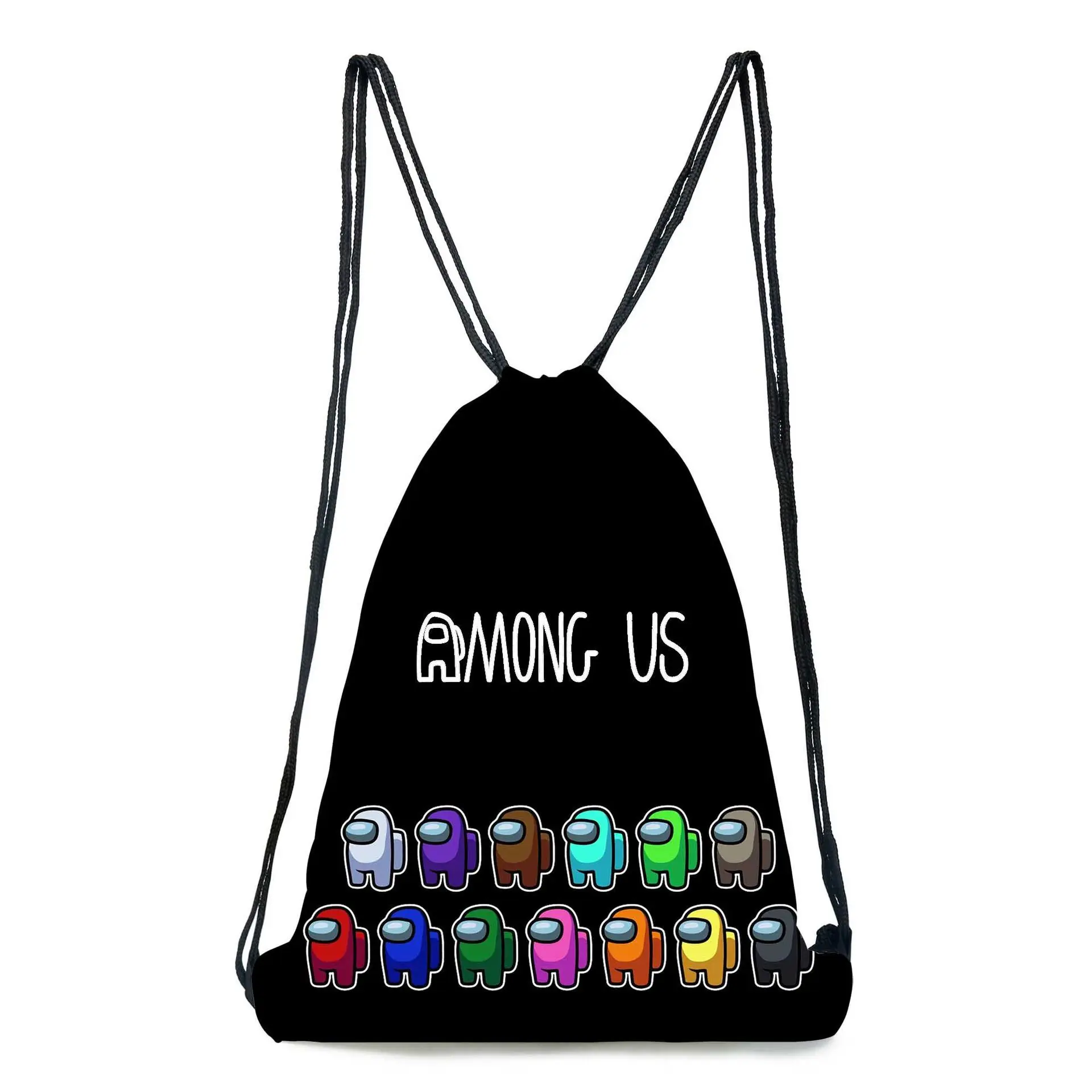 

Game AMONG US Drawstring Backpack Bundle Pocket Anime Shopping Bag Outdoor Travel Bag Housekeeping Storage Portable Bag