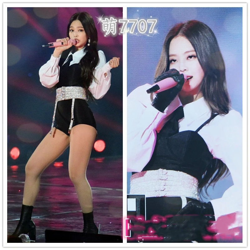 kpop korean Celebrity Stage show same fashion sexy long sleeve shirts shorts two piece set women summer vest shorts 2 piece set