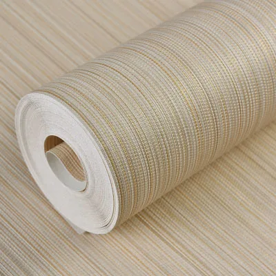 Beige08284 Текстурированная однотонная цветная трубочка Современная Настенная бумага s горизонтальная искусственная Grasscloth Моющийся Винил вертикальная полоса настенная бумага рулоны - Цвет: Beige08284