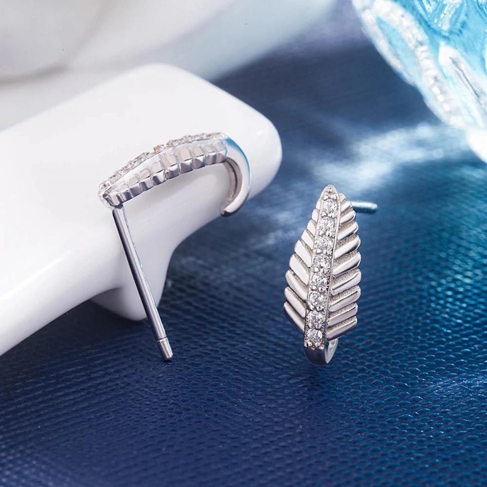 Женские серьги-гвоздики из серебра 100% пробы с фианитами | Украшения и аксессуары