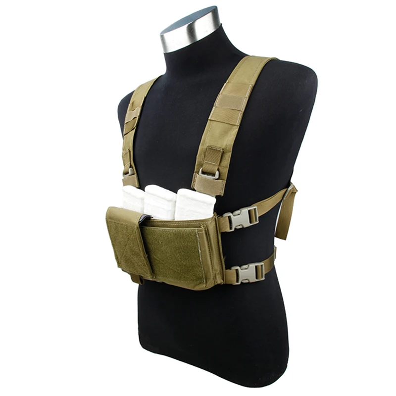 Khaki TMC модульная грудная установка Легкая простая версия Шасси w/5,56 Mag Pouch Military 3121 - Цвет: Khaki