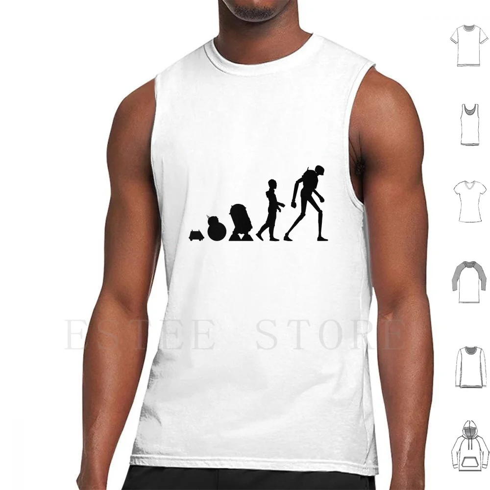 Майка Droid Evolution, жилет Droid Droids Evolution Darwin R2d2 R2 C3po C3 Po K 2so K2so Rogue One Mouse Bb8 K2s0 The