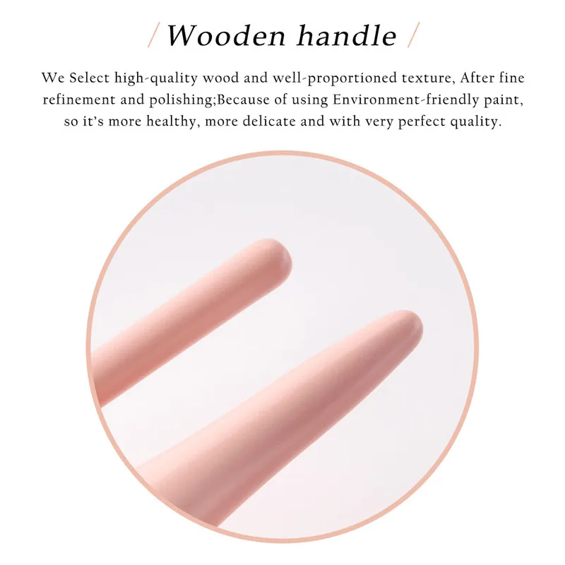 

10PCS Makeup Brushes Set Black/Pink Wood Handle Beauty Cosmetic Tools for Concealer Blush Eyeshadow Foundation