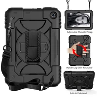silicone case with shoulder and hand strap for kindle fire hd 8 plus cover kindle fire hd 8 shockproof case 2020 pen
