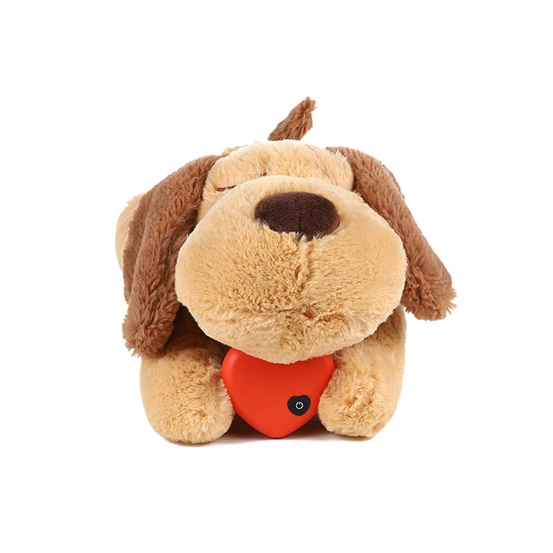 

Cute Heartbeat Puppy Behavioral Training Toy Plush Pet Comfortable Snuggle Sleep