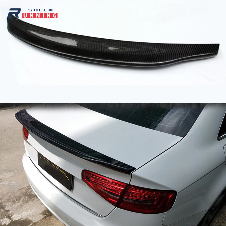 

Задний спойлер для Audi A4 B8, стильный спойлер из углеродного волокна, подходит для A4 B8, внешние аксессуары 2009 - 2012