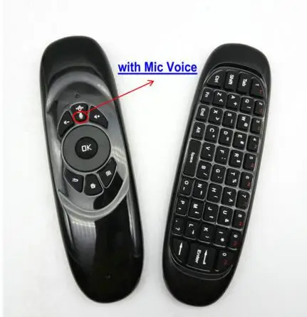 C120 голосовой пульт дистанционного управления Управление 6 Axis Gyro Air mouse QWERTY