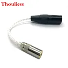 Thouliess 8 ядер 7N серебряное покрытие, Мужской Магнитный 4Pin Баланс зарядный кабель с разъемом папа 4,4 мм сбалансированный Женский аудио кабель-адаптер
