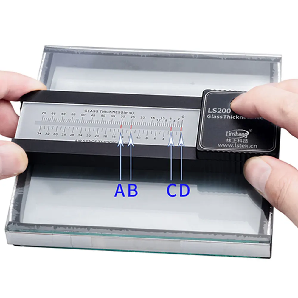 

Ручной лазерный измеритель толщины стекла LS200, с изоляцией, с одной стороны