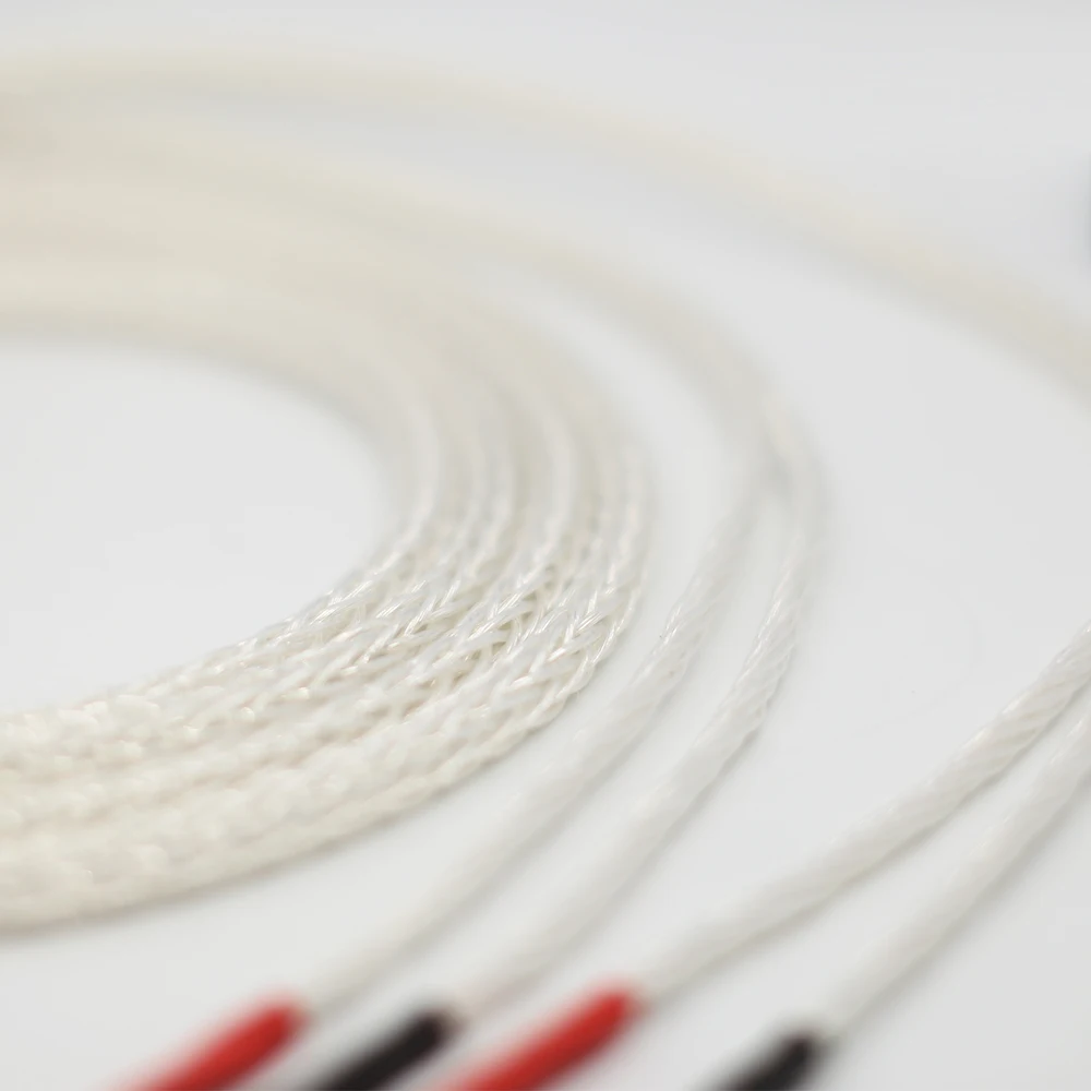 Пара 8AG серебристый динамик кабель hifi из углеродного волокна с банановым