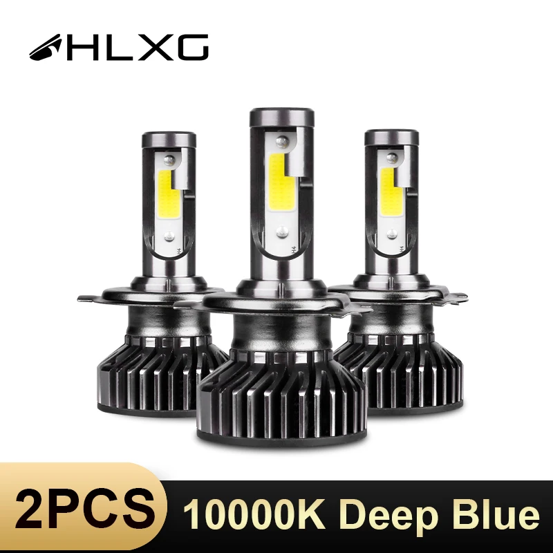 HLXG мини H4 luces лампы H7 светодиодный дальнего фар автомобиля 12V 10000LM аксессуары для ламп 10000K 5000K 6000K 8000K H11 9005 HB3 9006 HB4 H8