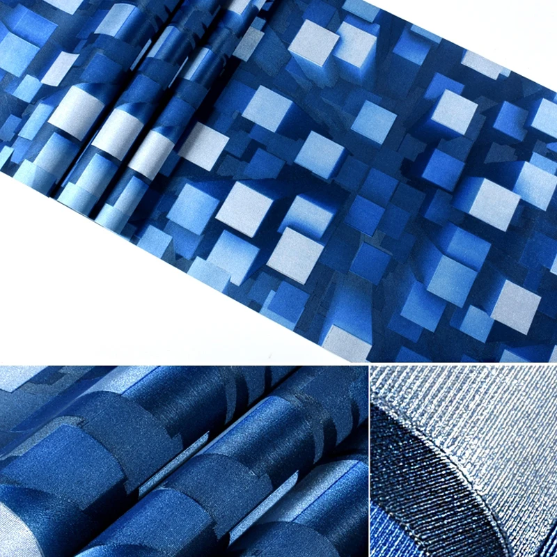 Современные Геометрические 3D обои Черные виниловые белые сетки рулон для бара