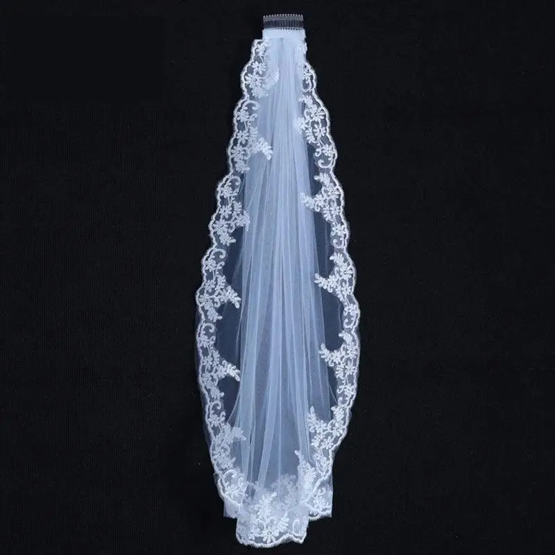

Halloween Queen Cosplay Accessory Wedding White Veil Head Dress Single LayerWoman Princess Headdress 0.9m 1.5m 3m Long Headwear