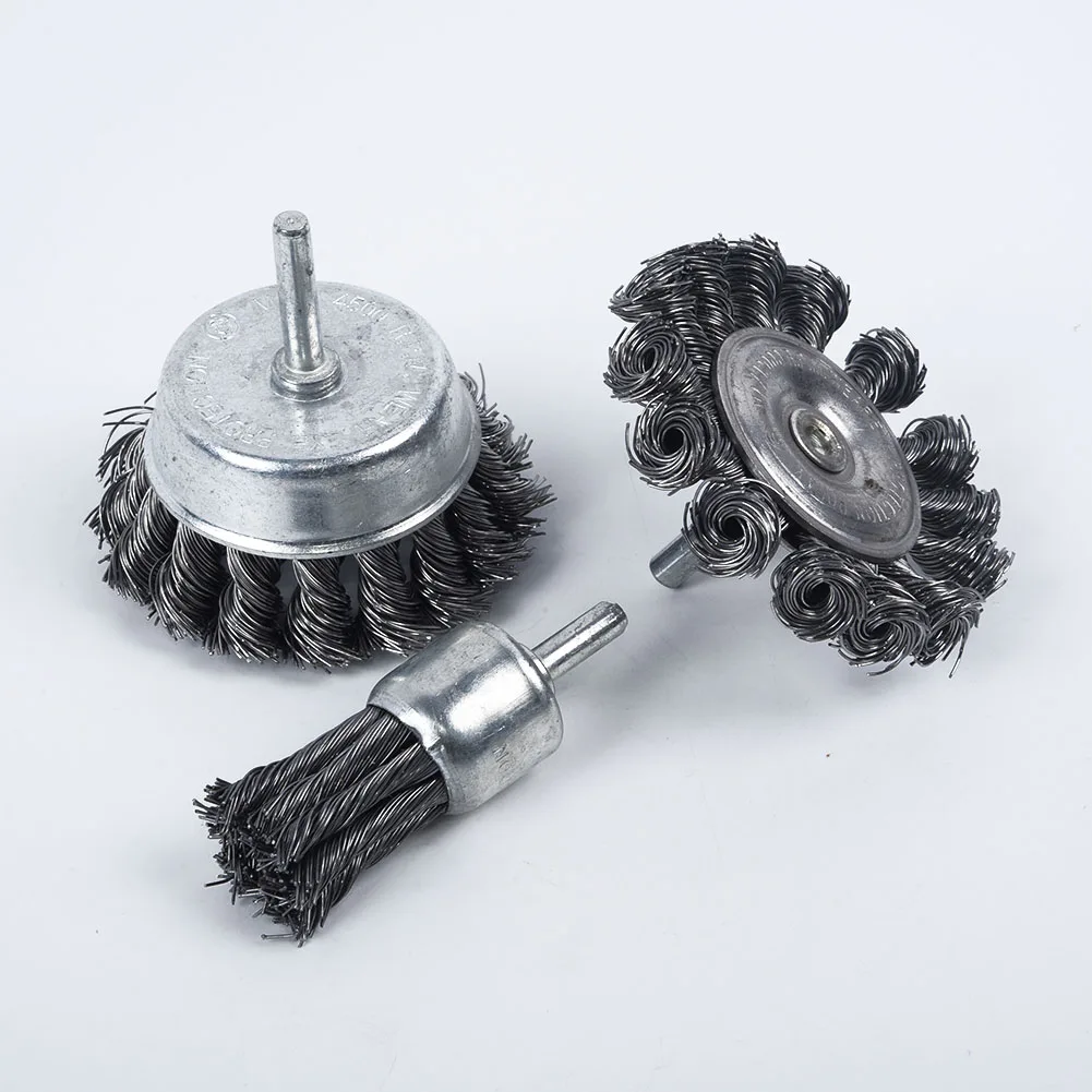 3 шт. стальной Вращающийся шарнир с узлом плоская проволока круглая щетка диск