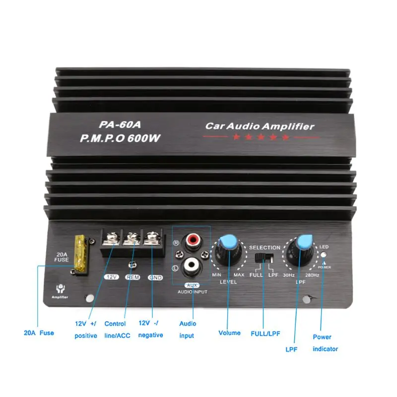 12V 600W Car Audio Amplifier Board PA-60A Subwoofer Circuit Module | Автомобили и мотоциклы