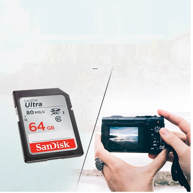 Двойной Флеш-накопитель SanDisk SD карты 128 ГБ 256 64 32 оперативной памяти 16 Гб