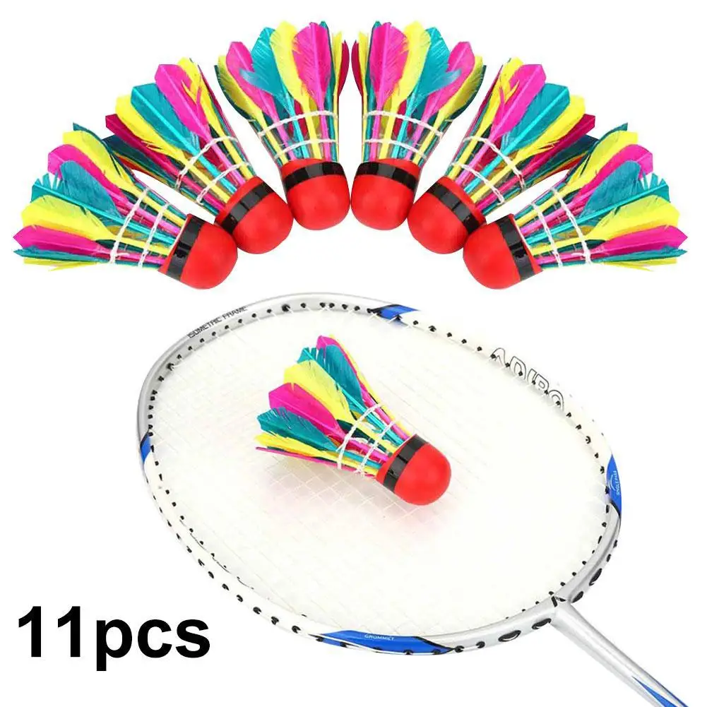 

11PCS Colored Badminton Balls Shuttlecocks Training Ball Barrel With Strong Elasticity Badminton Training Accessories