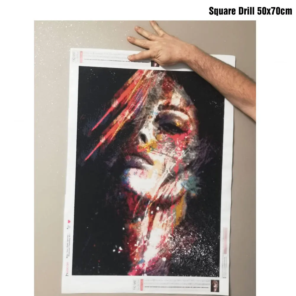 HUACAN 5D алмазная вышивка портрет Алмазная абстрактная картина полная выкладка