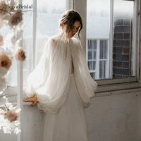 silk chiffon luxury puff sleeve silhouette long detachable wedding sleeves dreamy boho sleeves accessories dg018