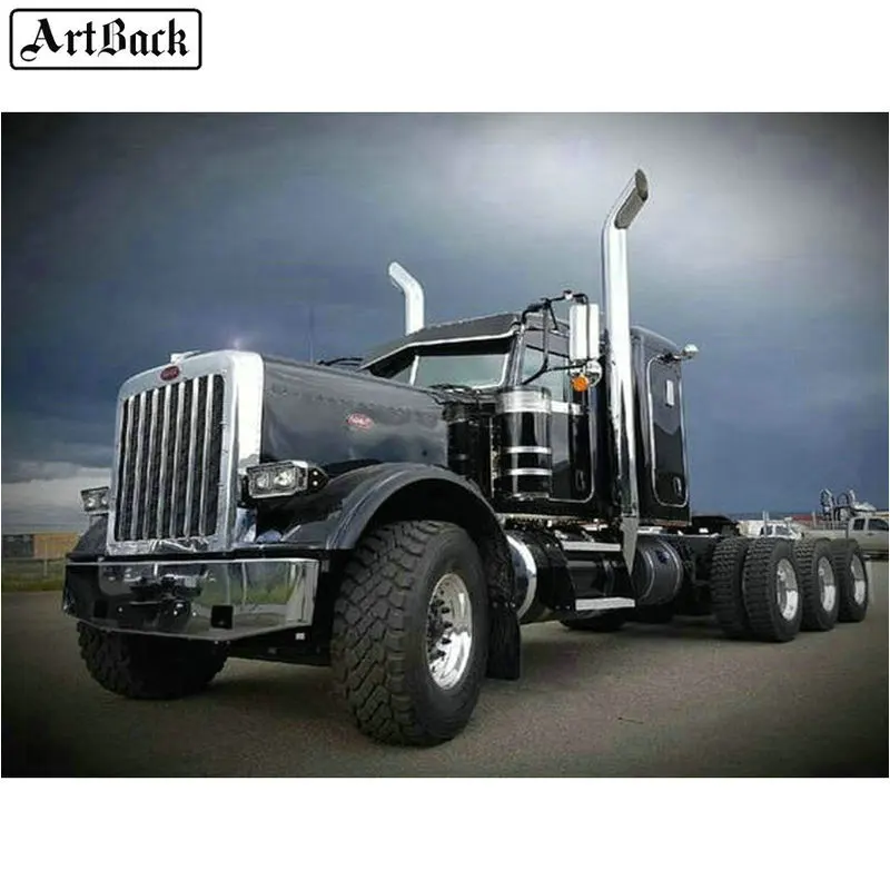 Полноразмерная 5d картина из страз сделай сам грузовик вышивка крестиком 3d