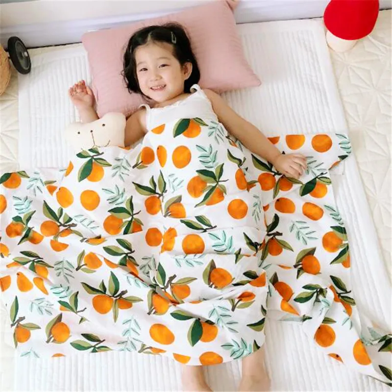 Baby Blanket & Newborn Soft Blanket Solid Bedding Set Cotton Quilt 4 layer 120x120cm baby towel