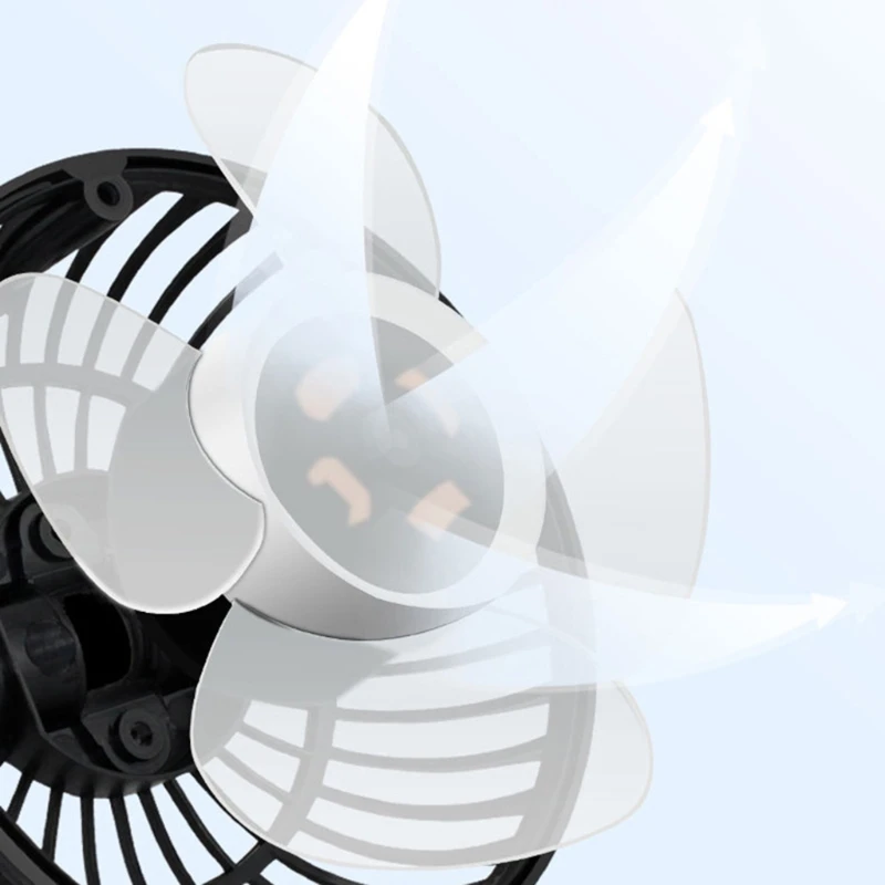 

Potable Car Fan Dual Head 12V/24V Cooling Air Circulator USB Charging Rotatable Auto Fan for Sedan SUV/RV/Boat/Auto