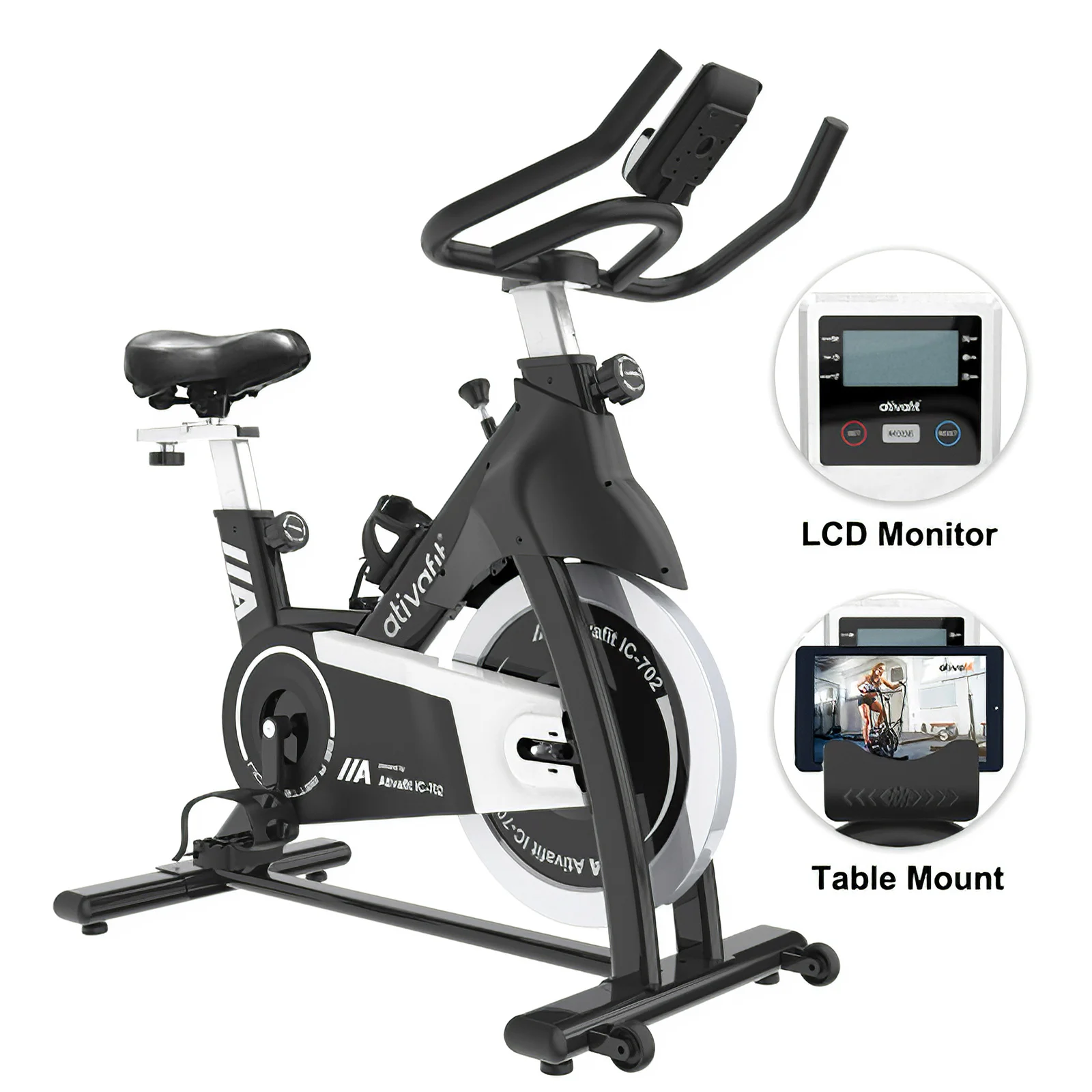 

Indoor Stationary Exercise Cycling Spin Bike Flywheel Fitness Cardio Workout Bike Commercial Home Gym Stationary Cardio