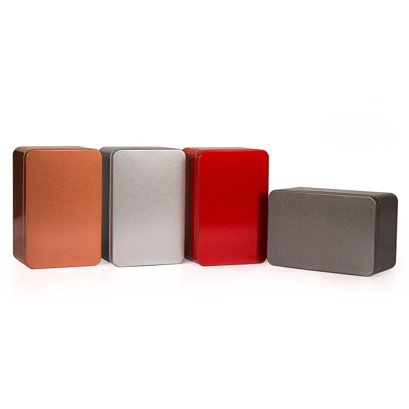 Металлическая коробка для хранения 125 г квадратные железные жестяные коробки