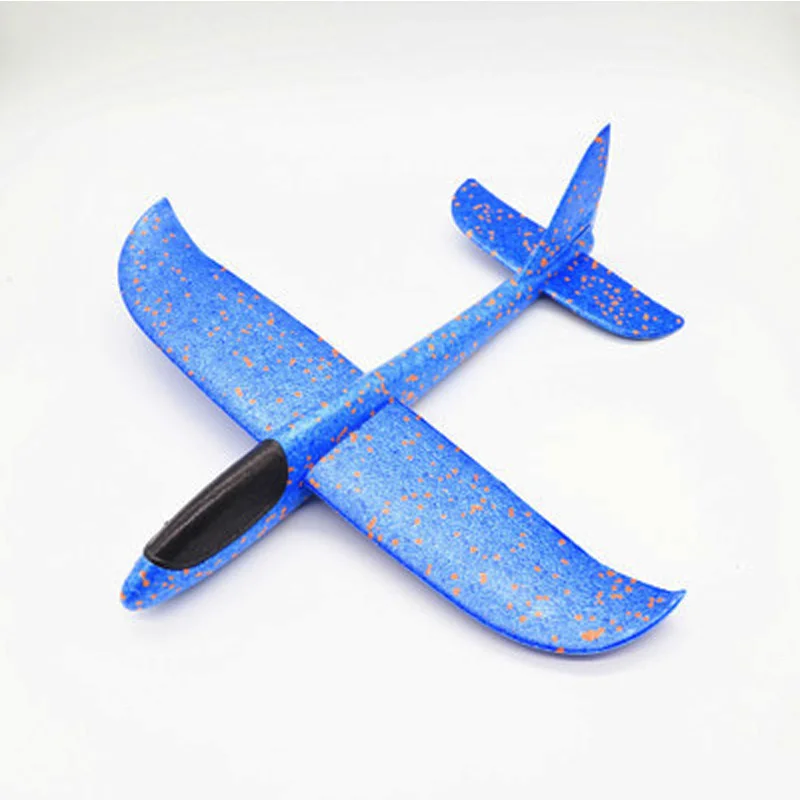35cm No Lamp Blue 35 см детские игрушки «сделай сам» ручной бросок летающий самолет s пена модель аэроплана вечерние светится в темноте Летающий Plane Самолет игрушки для детей - Цвет: 35cm No Lamp Blue
