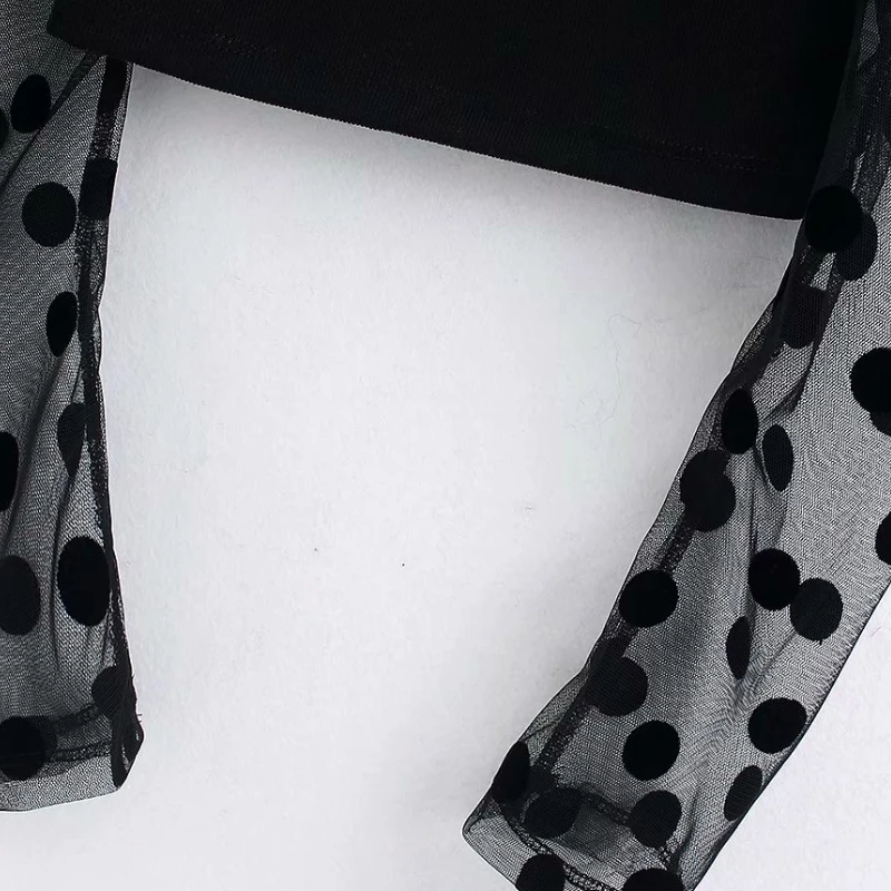 Новая женская сексуальная прозрачная сетчатая вязанная короткая рубашка в стиле