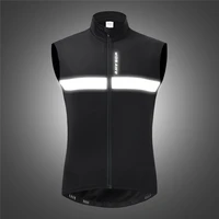 wosawe menss winter fleece cycling motorbike vest windproof water repellent reflective vest sleeveless jacket bike wear jersey