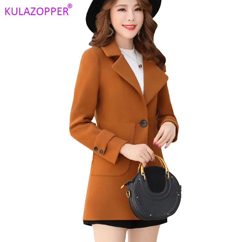 Горячая Распродажа шерстяное теплое пальто 2018 Новое Женское осенне зимнее