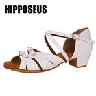 Женские туфли для латиноамериканских танцев, современные атласные туфли для танго, бальной комнаты с мягкой подошвой, профессиональные детские туфли на низком каблуке