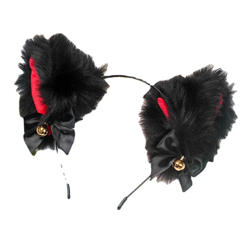 

Bunny Ears Cat Cosplay Lolita Anime Accessories Gothic Decor Lolita Hair Bow Fox Plush Headband Halloween Accessories