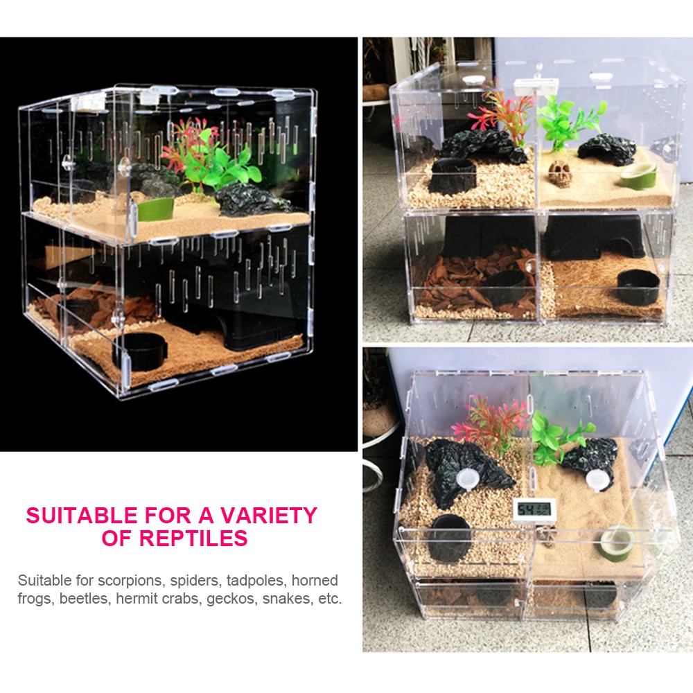 ПЭТ Рептилия Танк разведение коробка черепаха змеи дом клетка рептилии