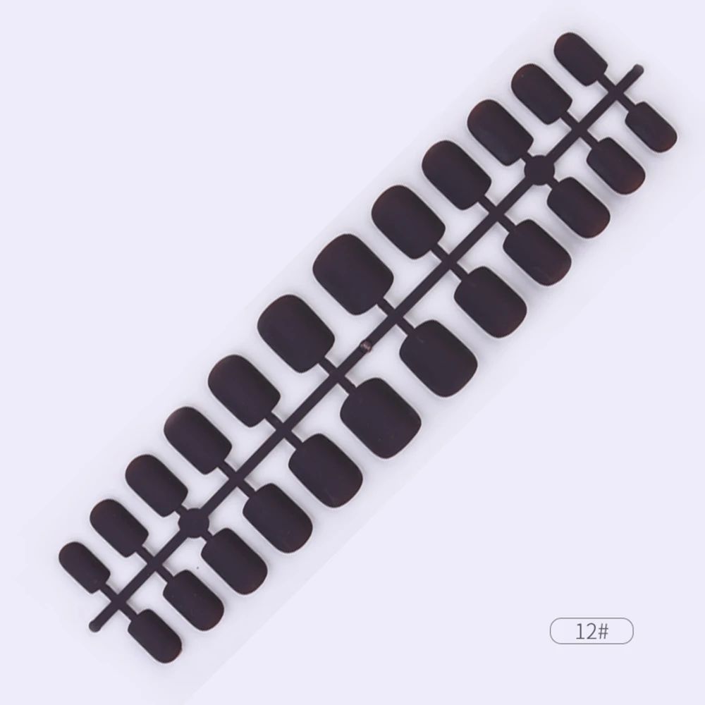 style 10 24 шт., короткие накладные ногти, полное покрытие, стилет, гроб, искусственные ногти, АБС-пластик, искусственные Типсы, украшения для ногтей, женский макияж, наращивание ногтей - Цвет: style 10