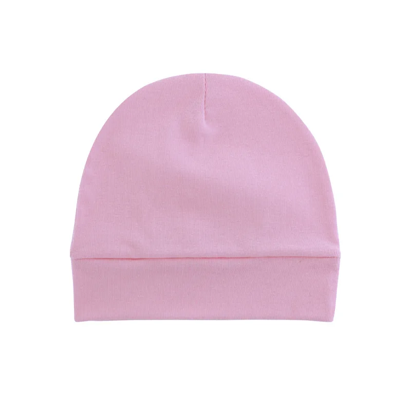 New Autumn Summer Newborn Baby Hat 0-2 Years Beanie Cap Single Layer Cotton Bonnet Cartoon Infant Caps Hats Solid Color | Детская одежда