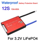 Водонепроницаемый 12S 36V 15A 25A 35A 45A 60A 3,2 V LiFePO4 литиевая батарея BMS Защитная плата с балансиром 8 ячеек Электрический электровелосипед