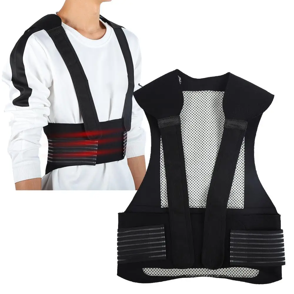 

Tomalin Self-heating Vest Shoulder Protector Magnet Therapy Heating Outdoo Back Protector Shoulder Thermal Vest Waistcoat L 51