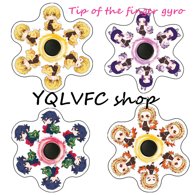 

2021 New Anime Demon Slayer Running Fidget Relief Rodent Hand Spinner Kids Toy Fingertip Gyro Bearing Mute Giftscutegift Toy