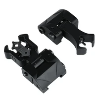 magorui folding flip up front rear iron sight set dual diamond shape for picatinny rail tactical hunting sight accessories