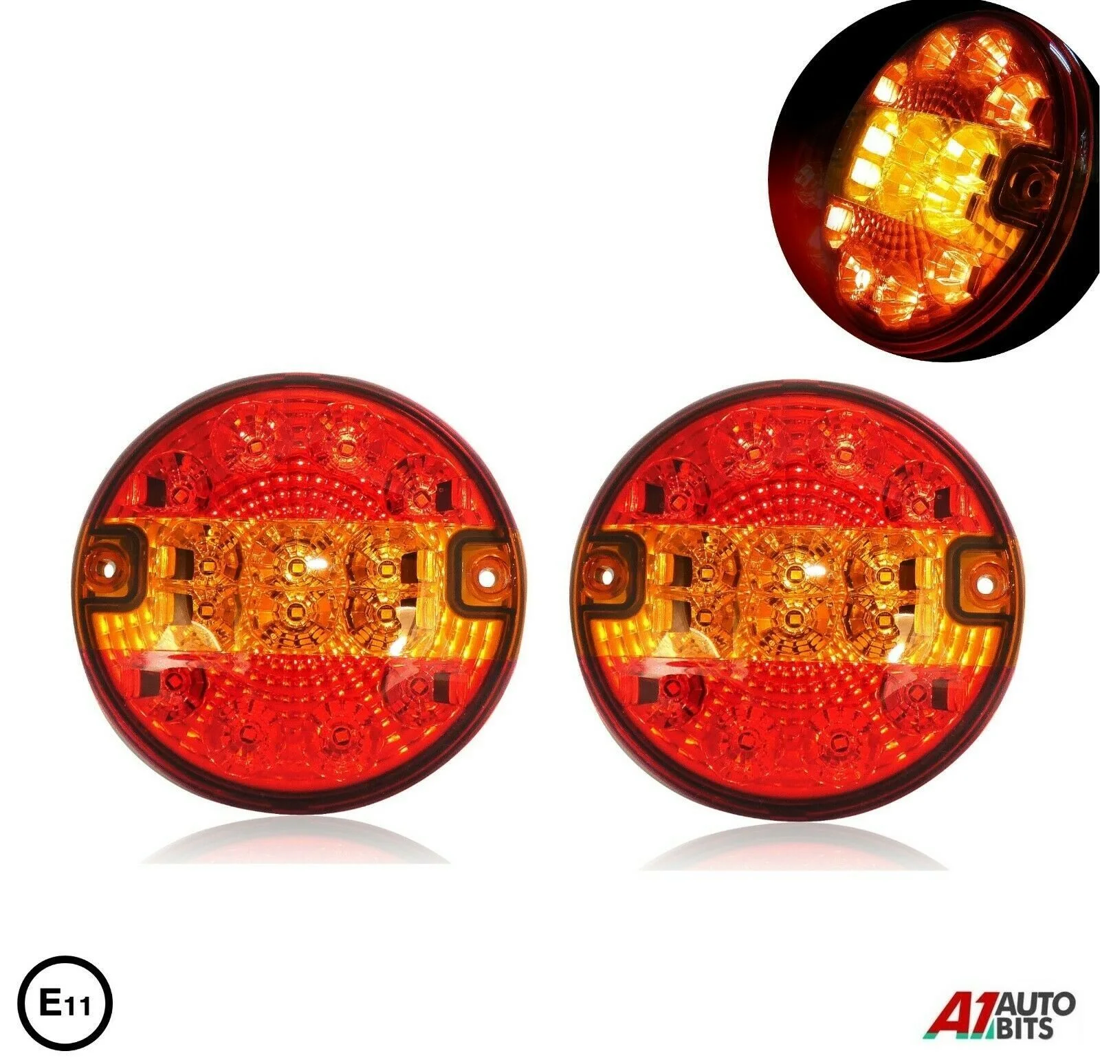 

12v 24V Slim Led Recovery Rear Tail Lights X2 Lamp Truck Lorry Chassis Tipper Truck lights