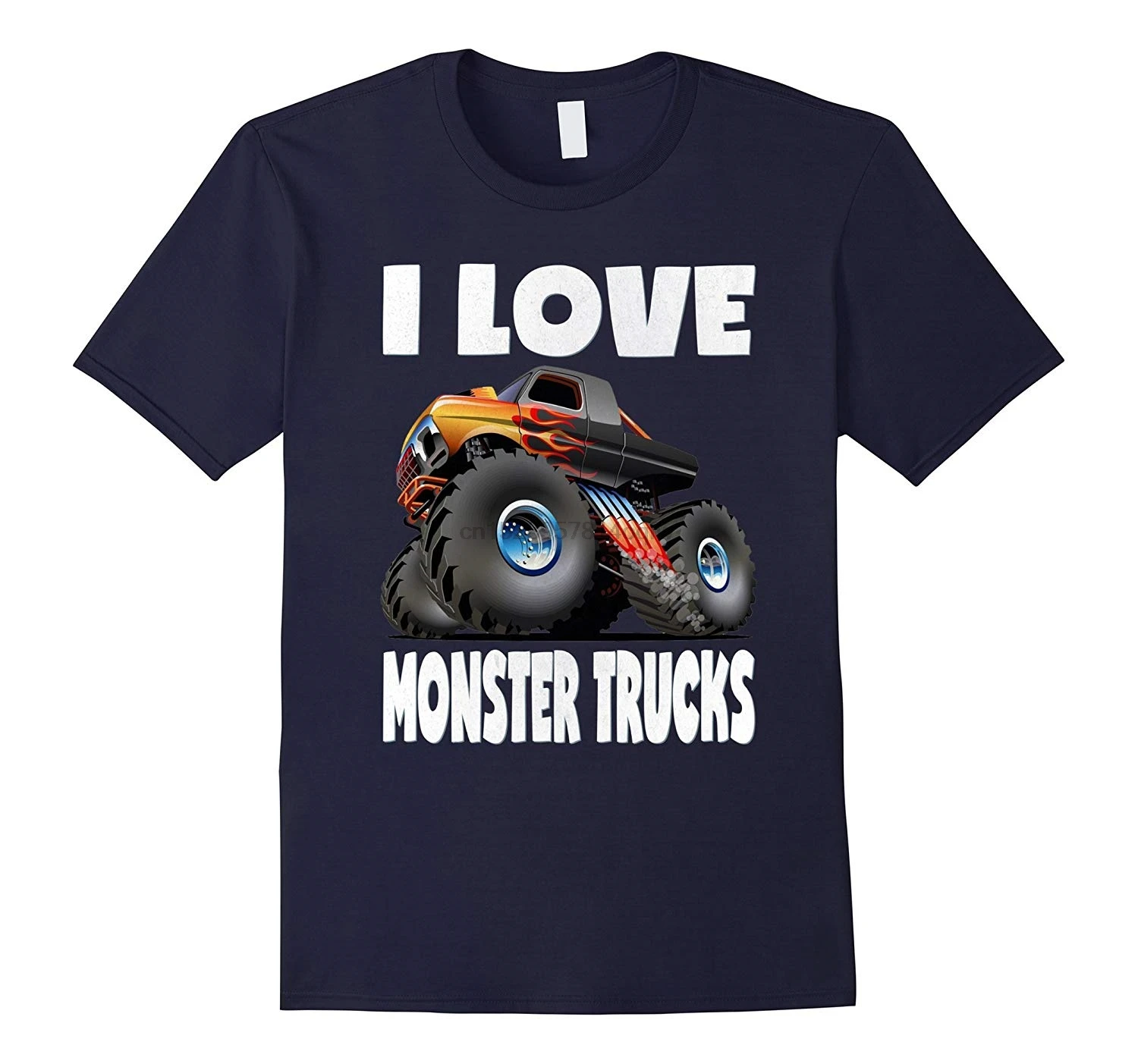 Мужская футболка с надписью I Love Monster Trucks винтажная Ретро принтом Truck женские