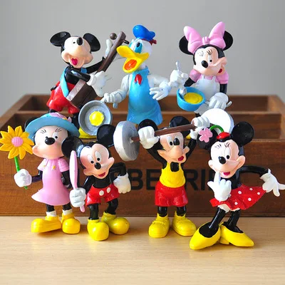 Лидер продаж игрушки Disney 6-9 см 7 шт./комплект клубный домик Микки Мауса