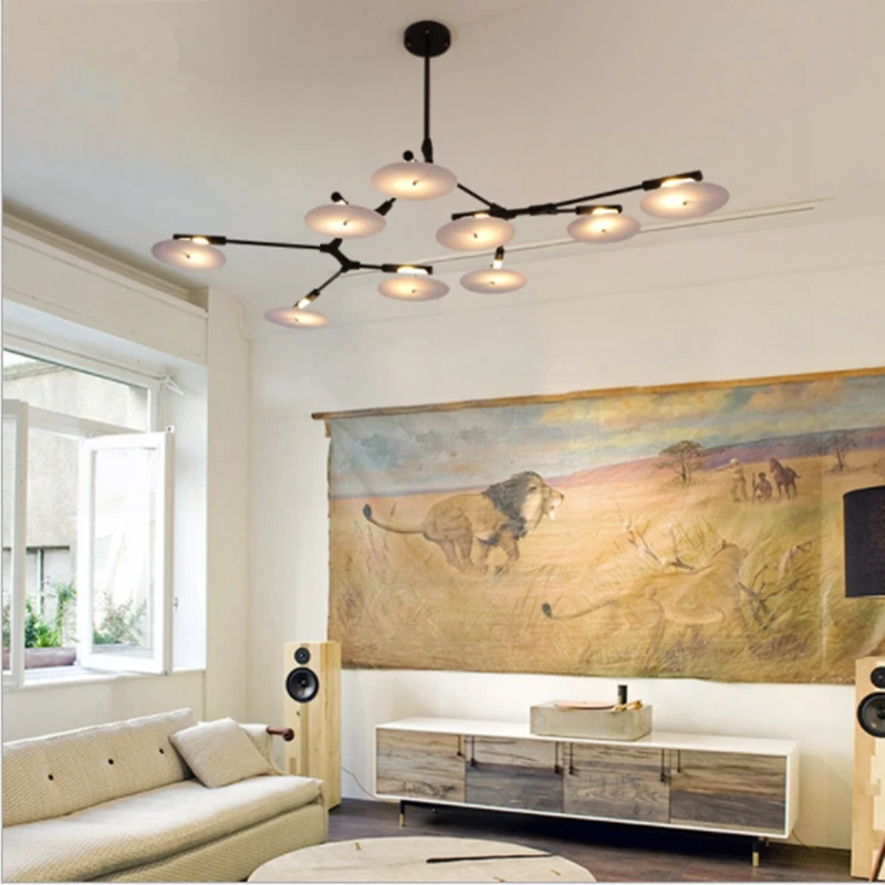 Современная дизайнерская люстра в виде дерева Роскошная лампа скандинавском