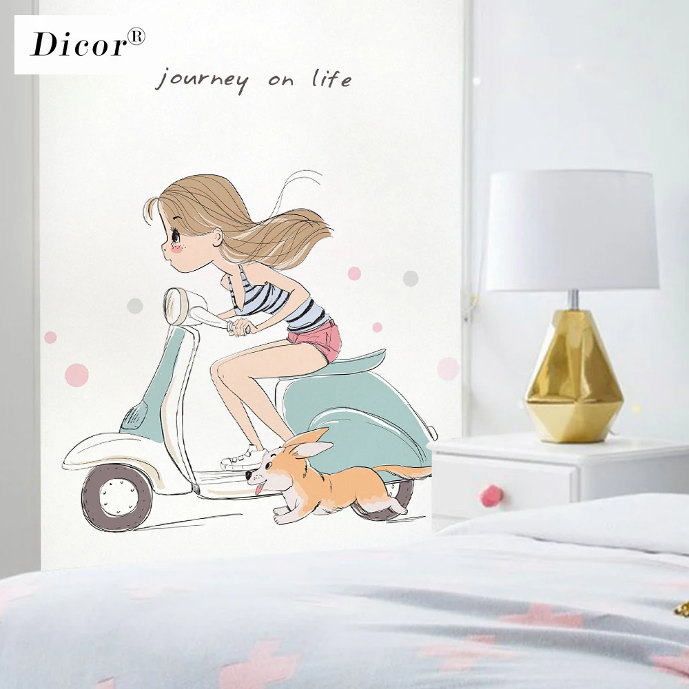 Компания является лучшим благом Dicor бренд милая девушка мультфильм Мода стикер